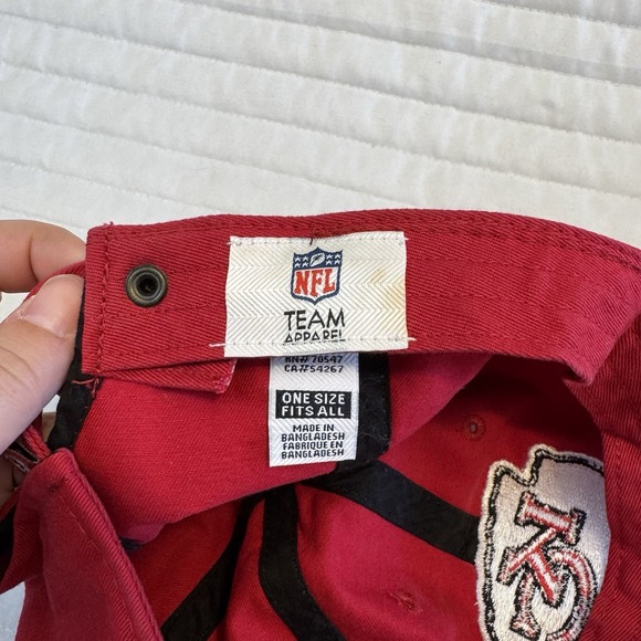 Kansas City Chiefs Red Baseball Cap One Size Fits All 100% Cotton NFL - Picture 5 of 6